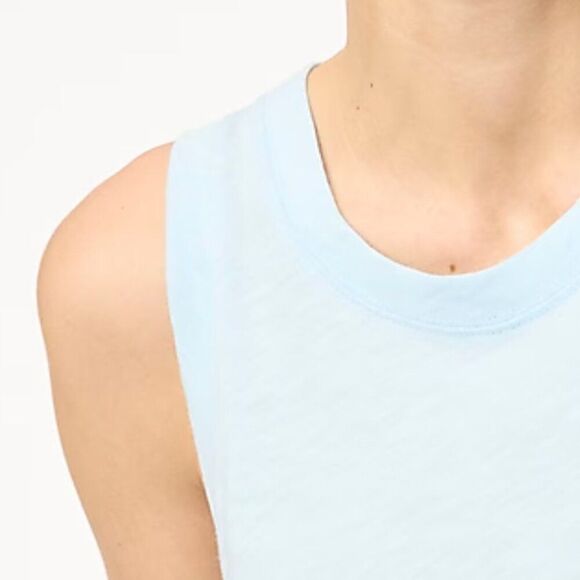J. Crew Factory Girlfriend tank top in Blue Breeze size XS NWT - Picture 2 of 8
